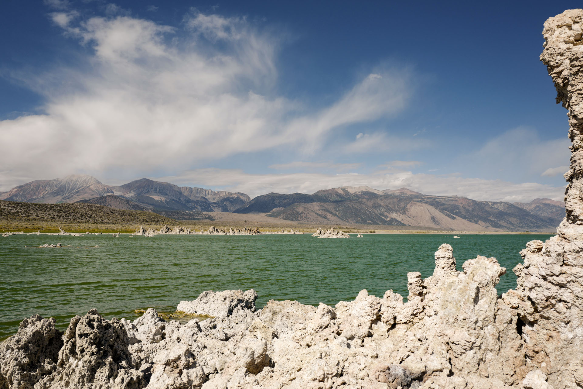 Blick vom Ufer des Mono Lakes