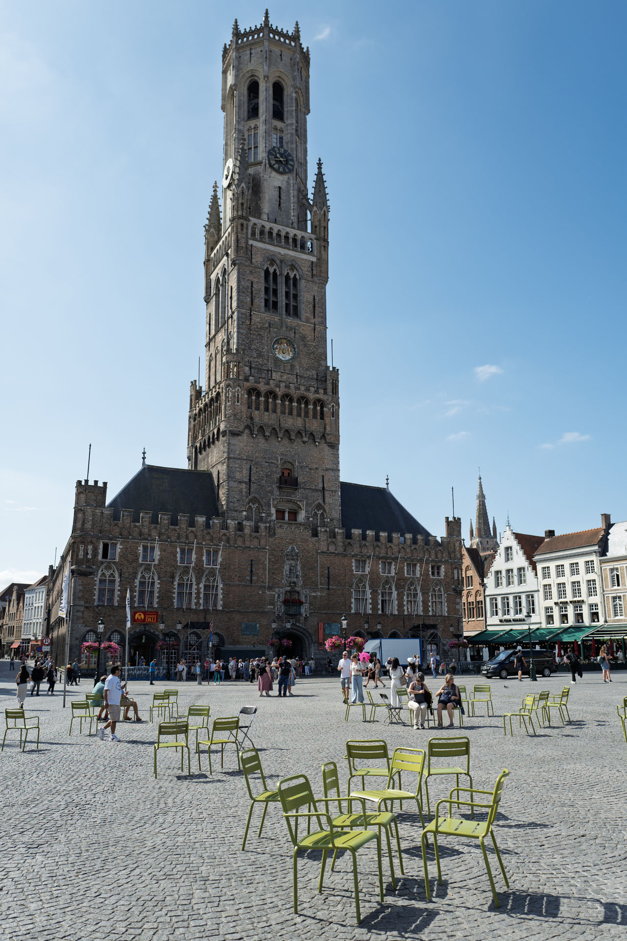 Belfort - der große Glockenrum am Grote Markt in Brügge
