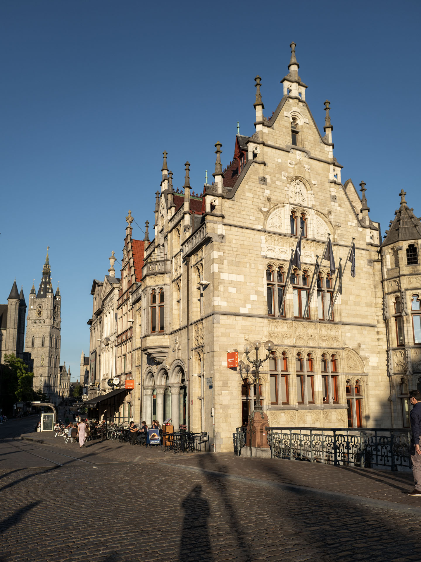 Die Altstadt von Gent im Abendlicht